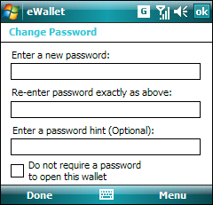 password panel